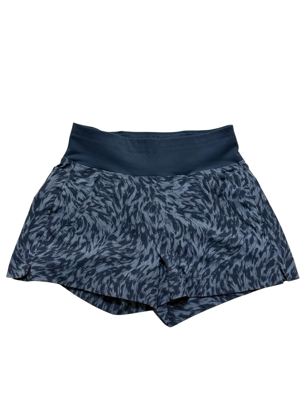 Athleta Trekkie North Printed Shorts Women’s Size 0 Blue Gray Hiking